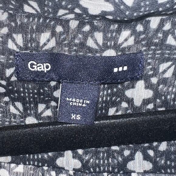Gap Womens Sleeveless Blouse V-Neck Sheer Tank Top, Blue XS NWOT - Picture 7 of 9